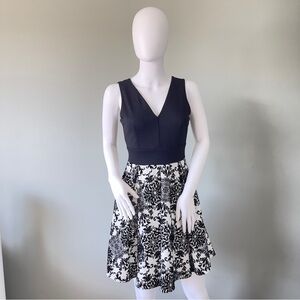 Black and White Floral Dress